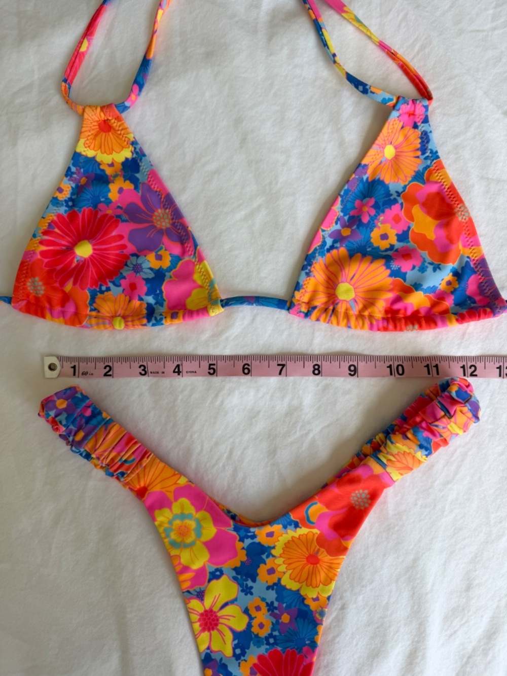 Kulani Kinis - Sapphire Sun Retro thong bikini set - S/M - Picture 5 of 10
